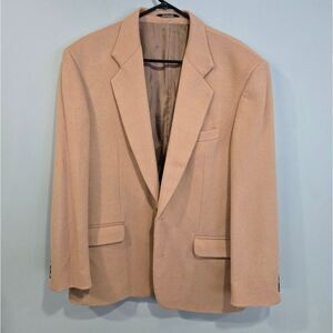 🐢 Emilio Bruzzi Italy Wool & Cashmere Camel Fur Blazer. Size 40 Reg.